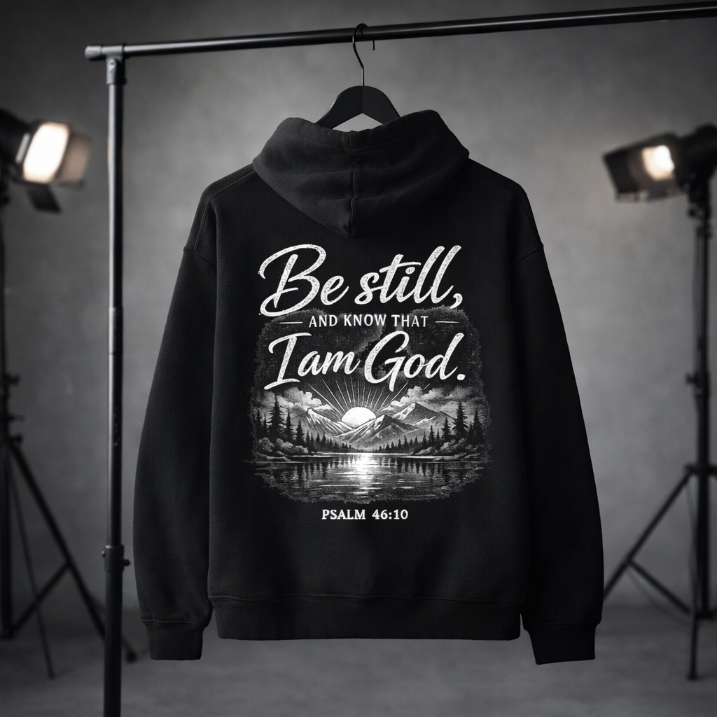 Be Still and Know That I Am God Hoodie - Psalm 46:10