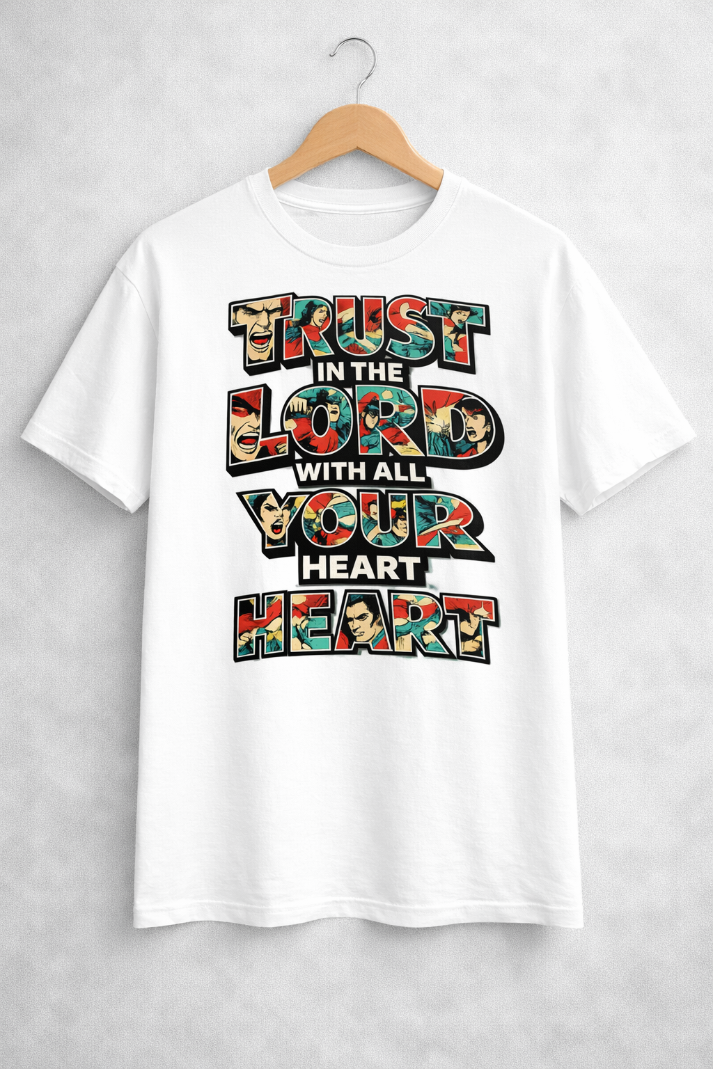 Trust in the Lord With All Your Heart - Christian T-Shirt